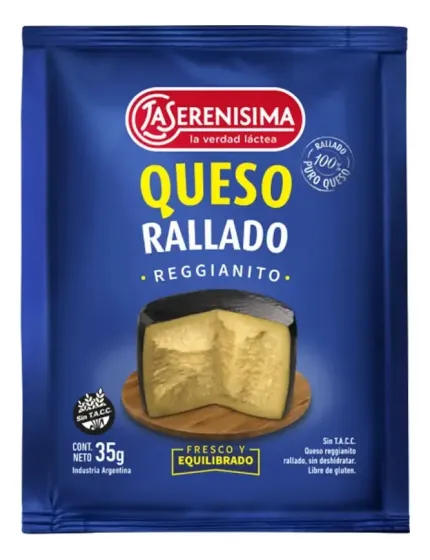 QUESO RALLADO LA SERENISIMA SOBRE*35GRS