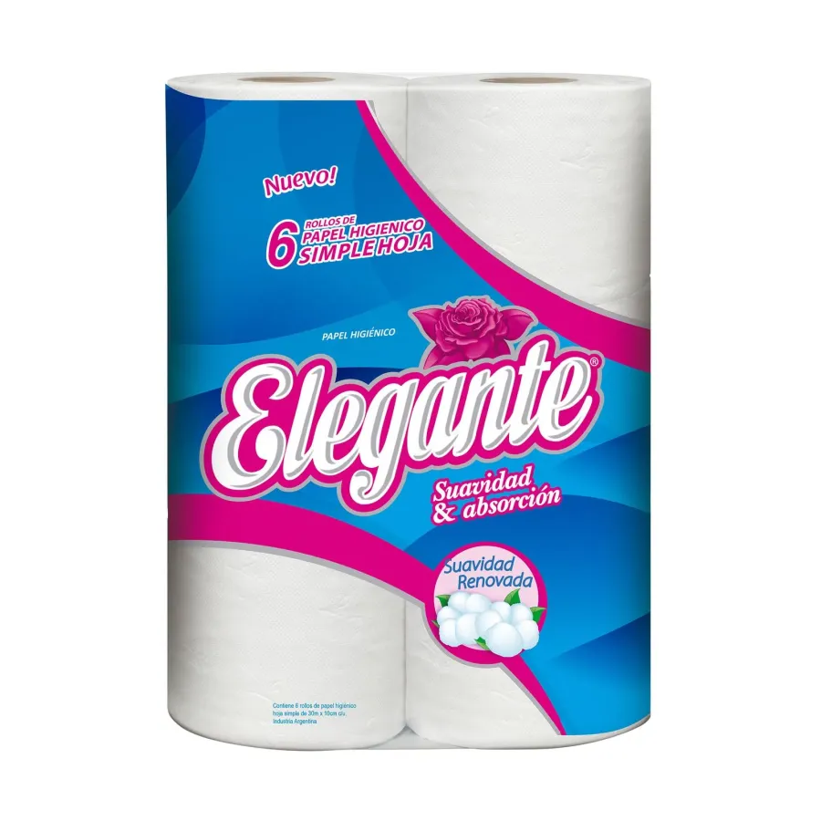 PAPEL HIG. ELEGANTE BLANCO 12*6 UN*30MT