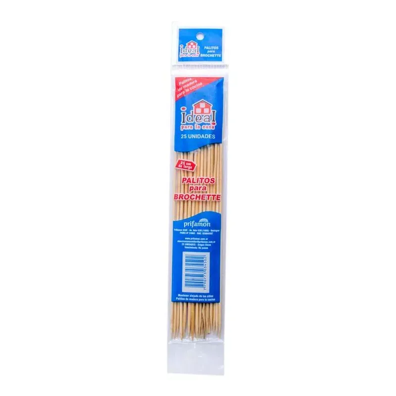PALITOS BROCHETTE IDEAL 50*25UN.*25CM.