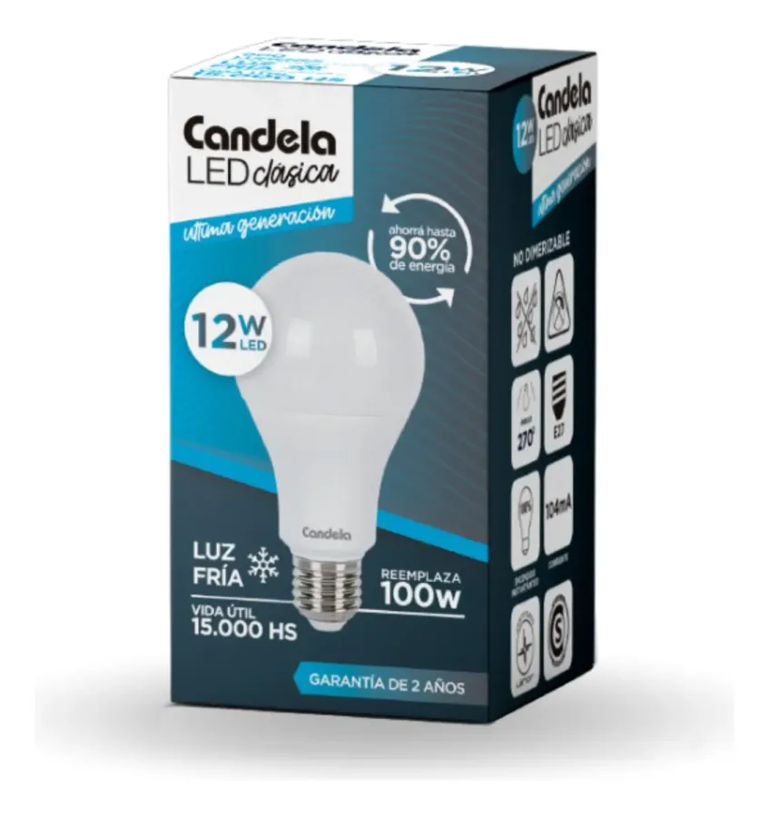 LAMPARA LED CANDELA 12W FRIA*50UNI