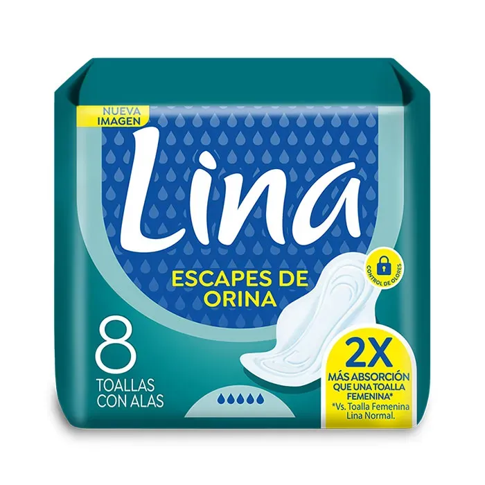 TOALL FEM LINA INCONTINENCIA CALAS X 8 UNID