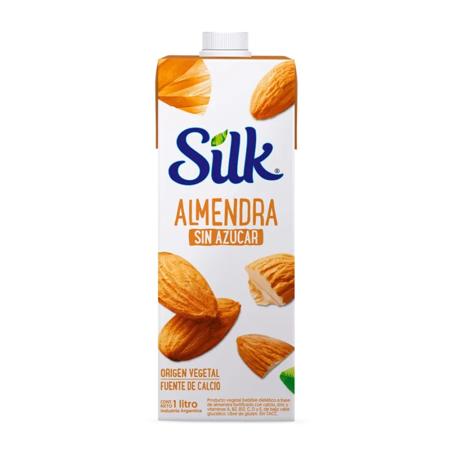LECHE SILK ALMENDRAS VAINILLA SIN AZUCAR X 1 LTS