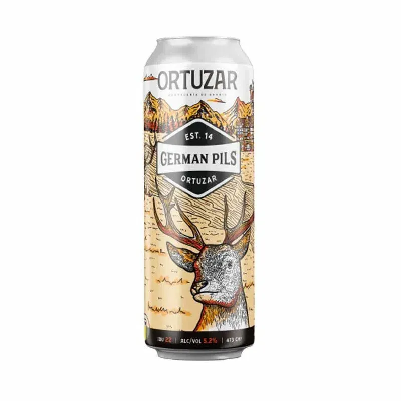 CERVEZA ORTUZAR GERMAN PILS LATA X 473CC