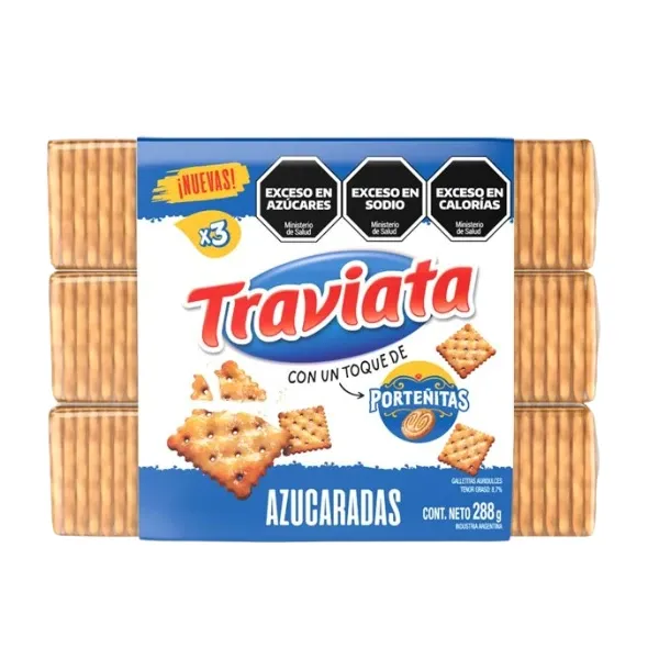 GALLETITAS TRAVIATA PORTE&Ntilde;ITAS TRIPACK 12 X 3 X 96GRS