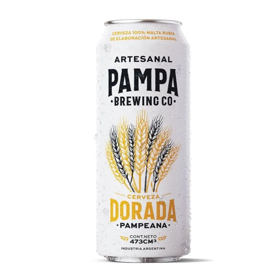 LATA CERVEZA PAMPA BREWING DORADA