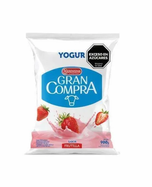 YOGUR GRAN COMPRA SACHET ENT FRUTILLA X 900CC