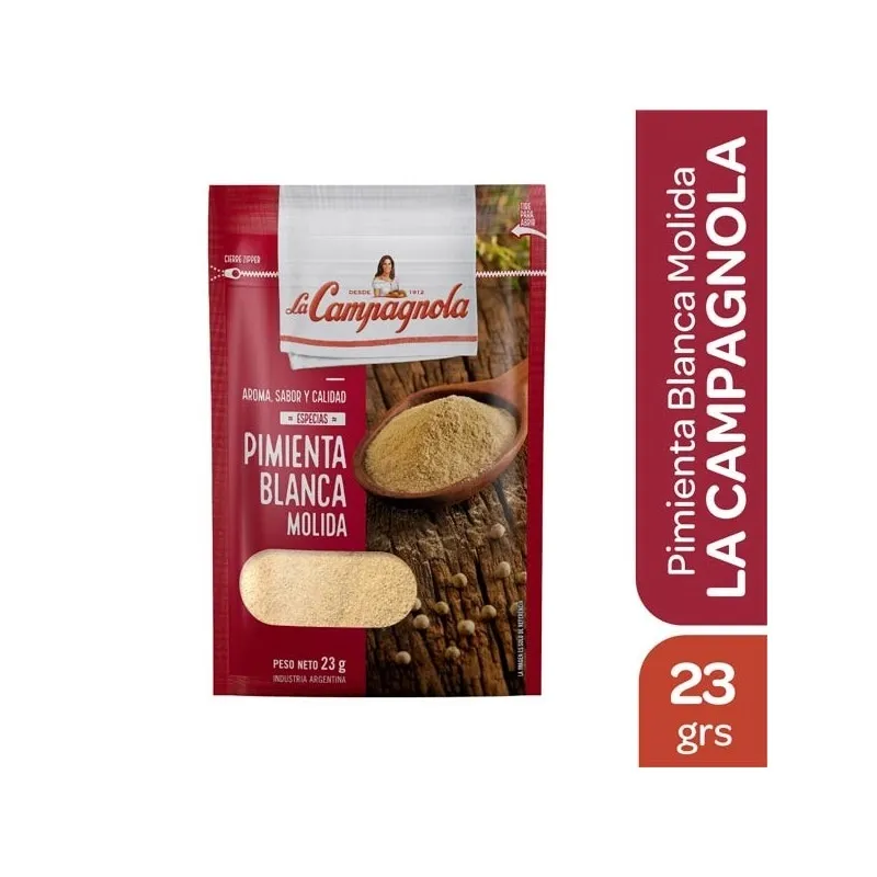 ESPECIAS LA CAMPAGNOLA PIMIENTA BLANCA MOL 4 X 1