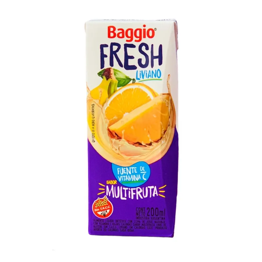 JUGO BAGGIO FRESH MULTIFRUTA 18*200CC
