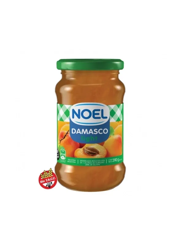 MERMELADA. NOEL DAMASCO LIGHT 12*390GRS.