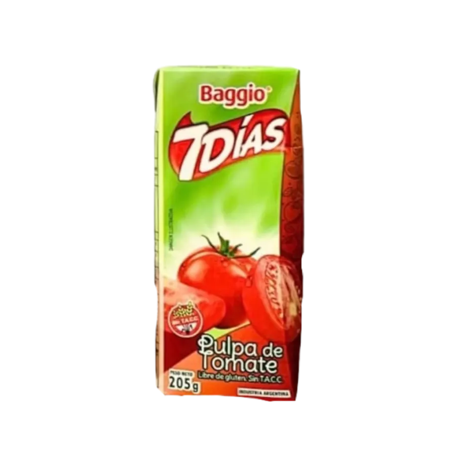 PULPA DE TOMATE 7 DIAS 18 X 205GRS