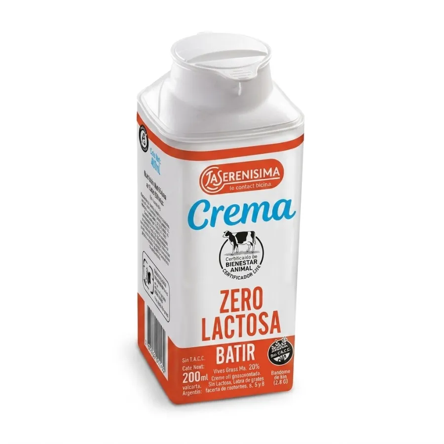 CREMA LA SERENISIMA ZERO LACTOSA X 200CC