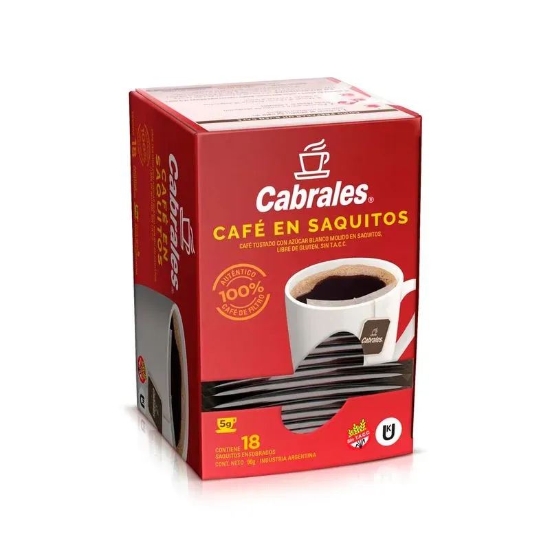 CAFE EN SAQUITOS CABRALES *18U
