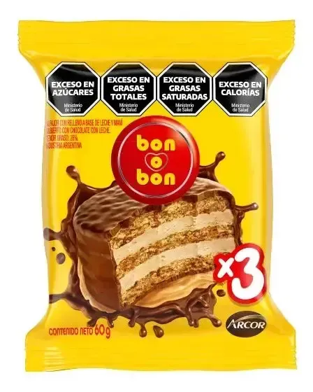 ALFAJOR BON O BON TRIPLE 21 X 60GRS