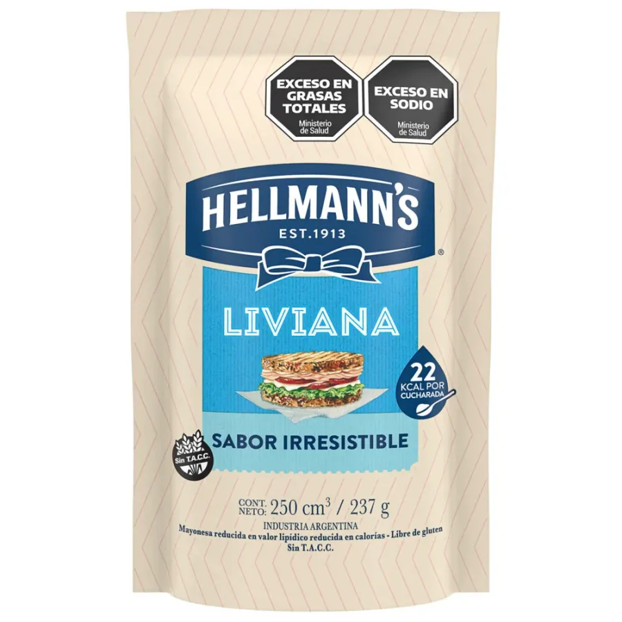 MAYONESA HELLMANNS LIVIANA DOYPACK*237GRS