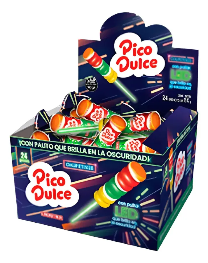 CHUPETIN PICO DULCE LED EST 12 X 24 X 14GRS