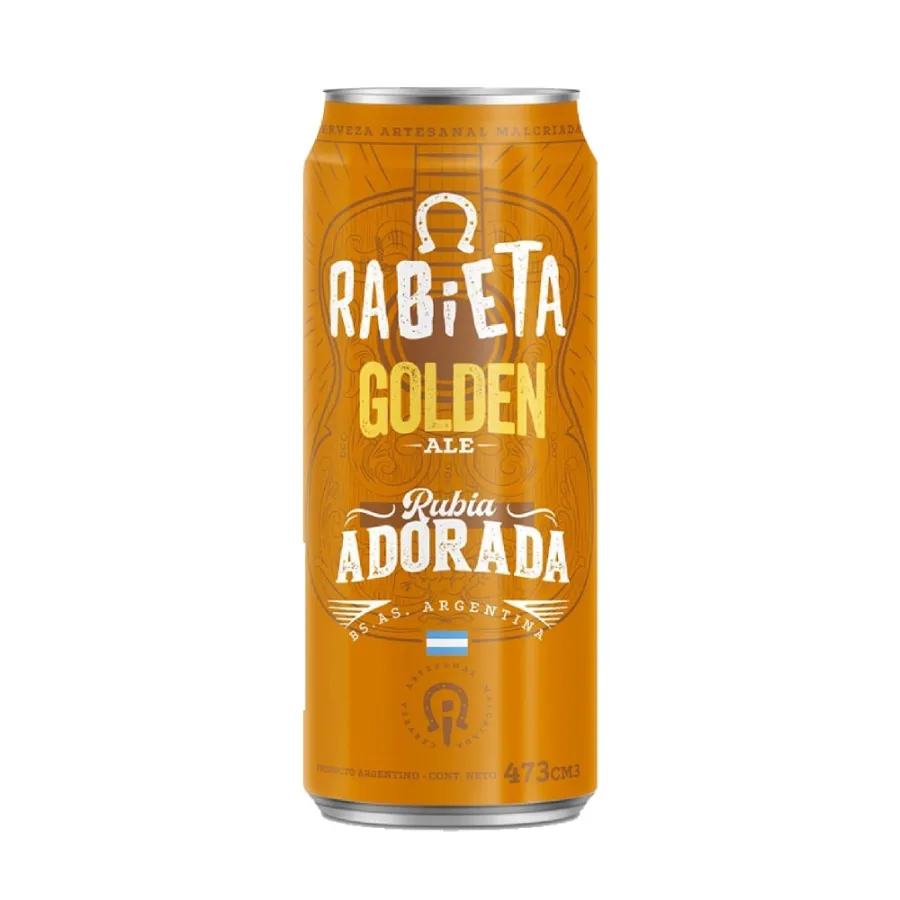 LATA CERVEZA RABIETA GOLDEN ALE 6 X 473CC