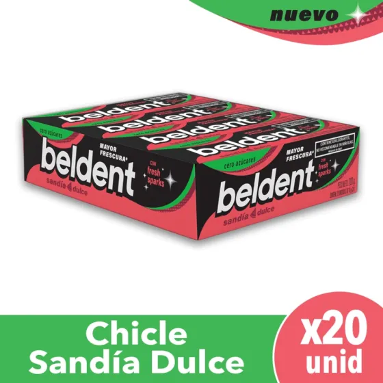 CHICLE BELDENT SANDIA  CAJA X 20 UNIDADES