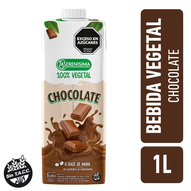 LECHE LA SERENISIMA VEG MANI Y CACAO X 1LT