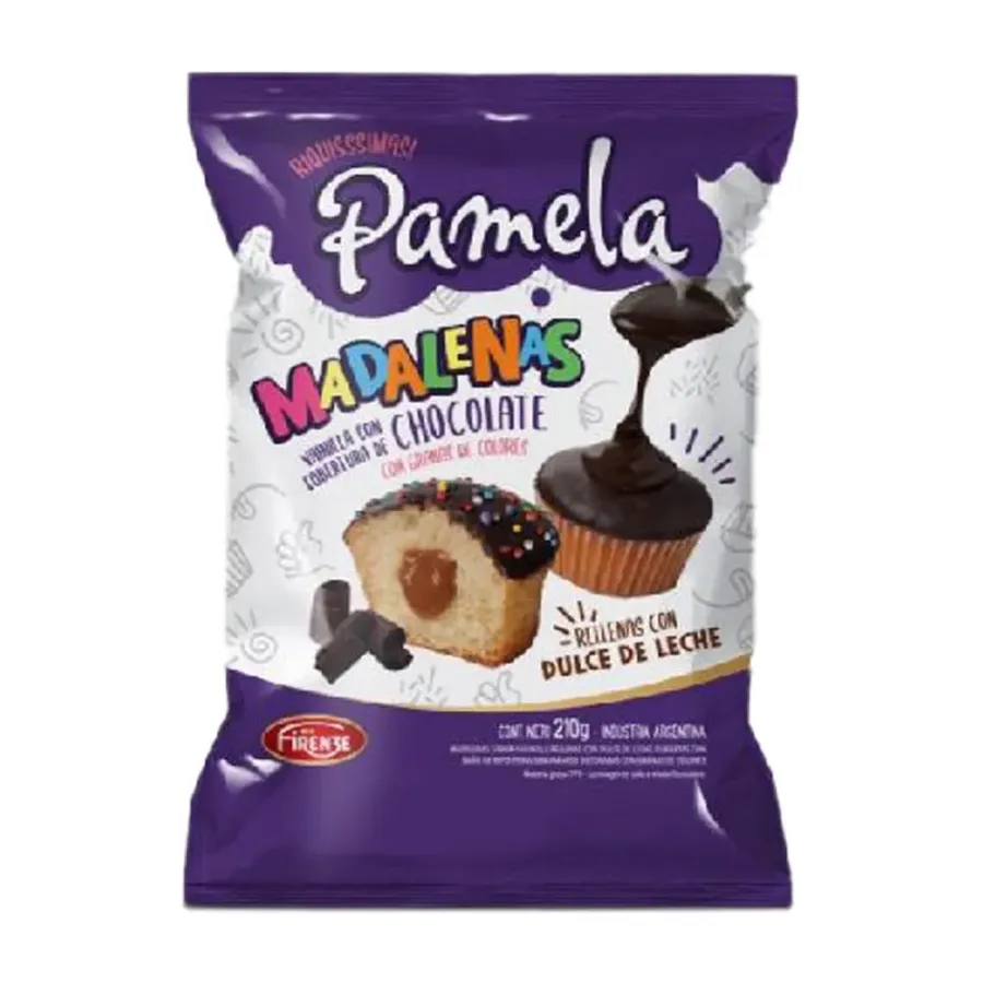 MAGDALENAS PAMELA BA&Ntilde;. C/DDL Y GRANAS 12*200GRS