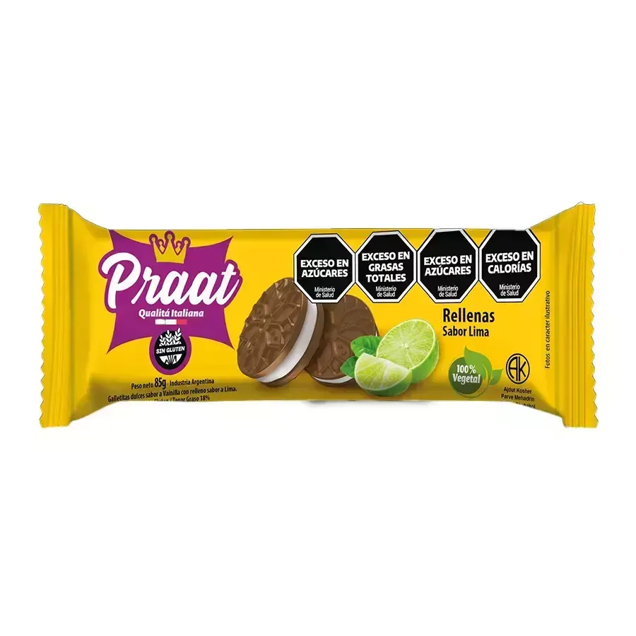 GALLETITAS PRAAT RELLENAS LIMA 20 X 90GRS