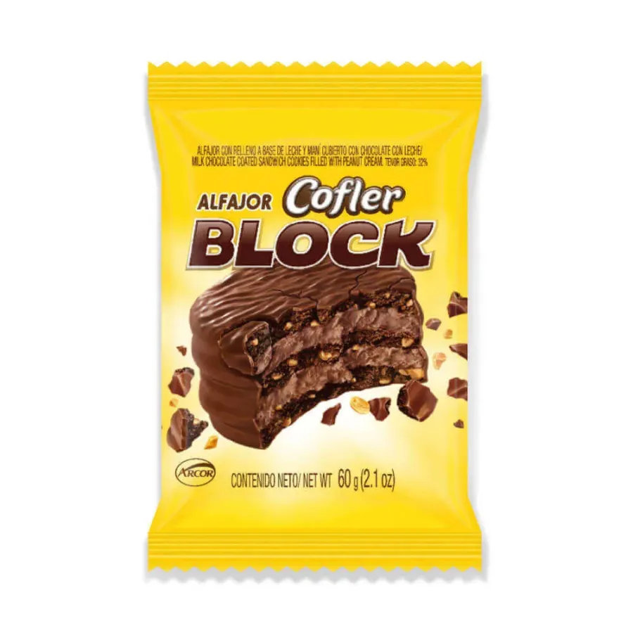 ALFAJOR COFLER BLOCK 21*60GRS.