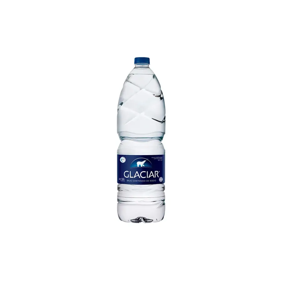 AGUA MIN GLACIAR CON GAS X 1.5LT