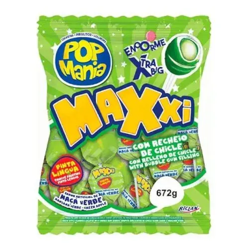 CHUPETIN POP MANIA MAXXI MANZANA 12*24UNID.
