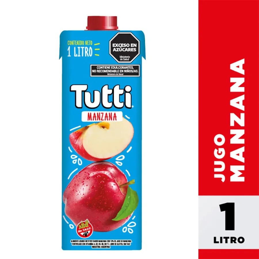 JUGO TUTTI 8X1LTS MANZANA