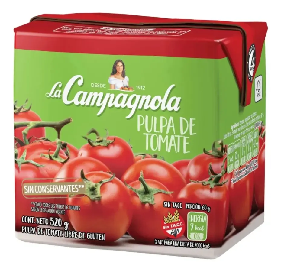 PULPA DE TOMATE LA CAMPAGNOLA 12*520GR