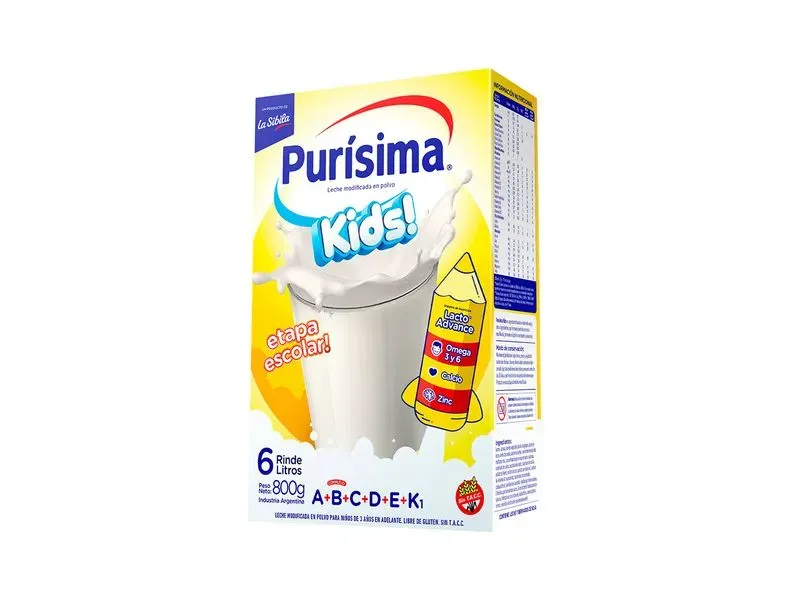 LECHE EN POLVO PURISIMA KIDS EST 12 X 800GRS