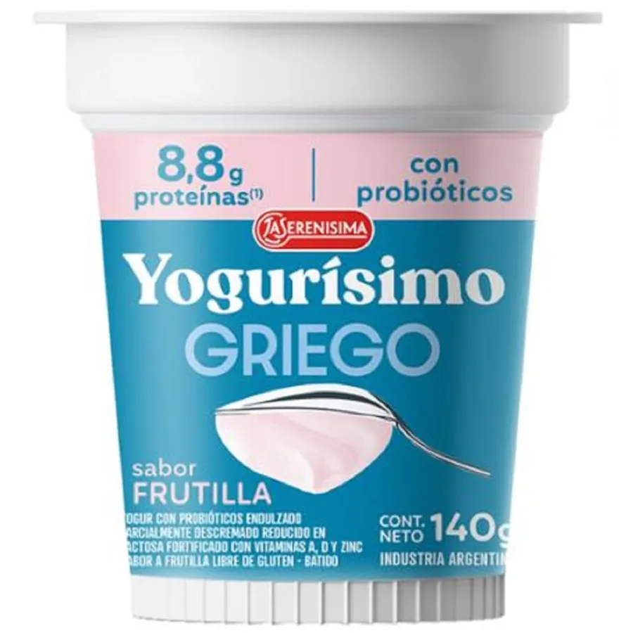 YOGURISIMO GRIEGO BATIDO X 140GRS FRUTILLA