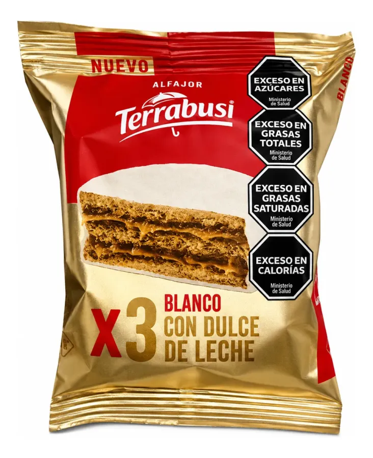 ALFAJOR TERRABUSI TRIPLE BLANCO X 70GRS