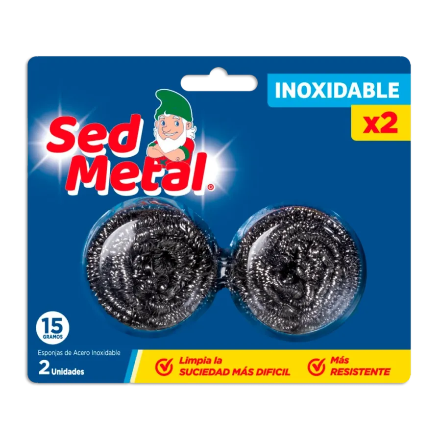 ESPONJA SED METAL INOX 2 X 15GRS
