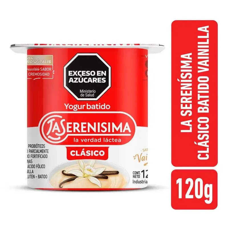 YOGUR LA SERENISIMA CLAS BATIDO ENT VAIN 120GRS