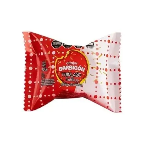 ALFAJOR BARRIGON TRIPLAZO FRUTILLA DISPLAY 5 X 6