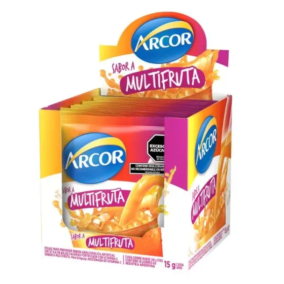 Jugo en Polvo Arcor sabor Multifruta CAJA 18 unidades