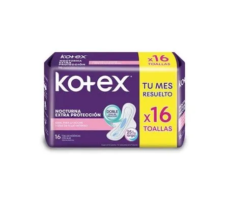 TOALL. FEM. KOTEX NOCT. C/A*8UNID.