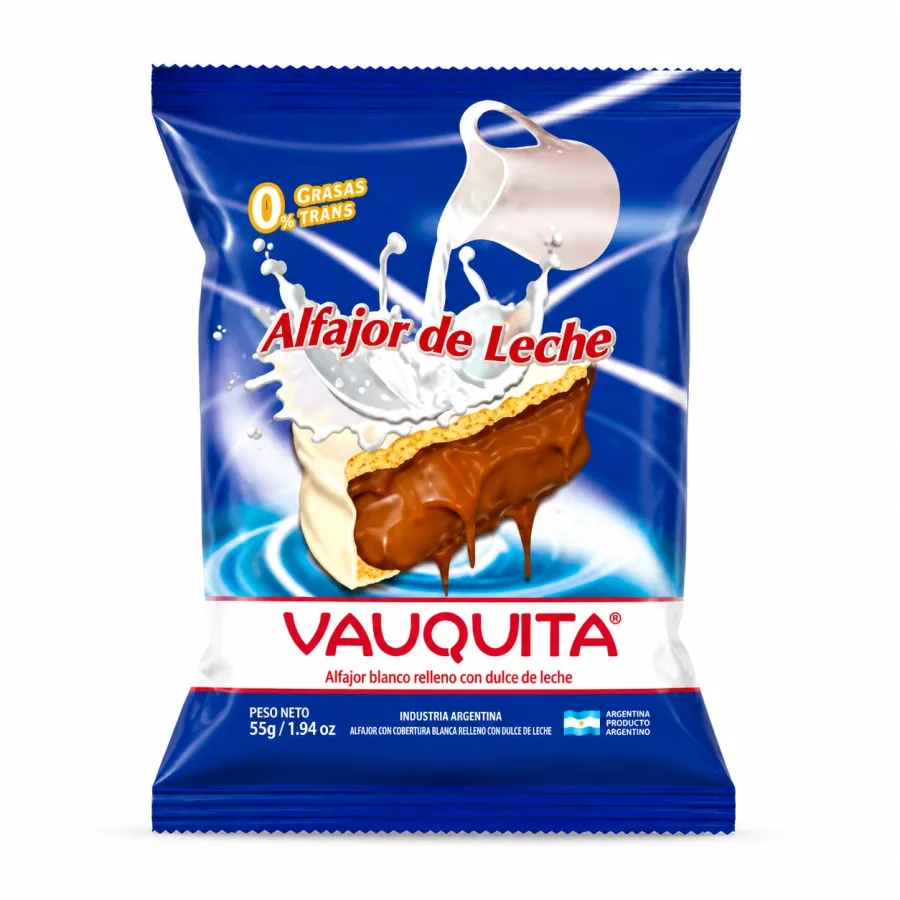 ALFAJOR VAUQUITA BLANCO LECHE 24 X 72GRS