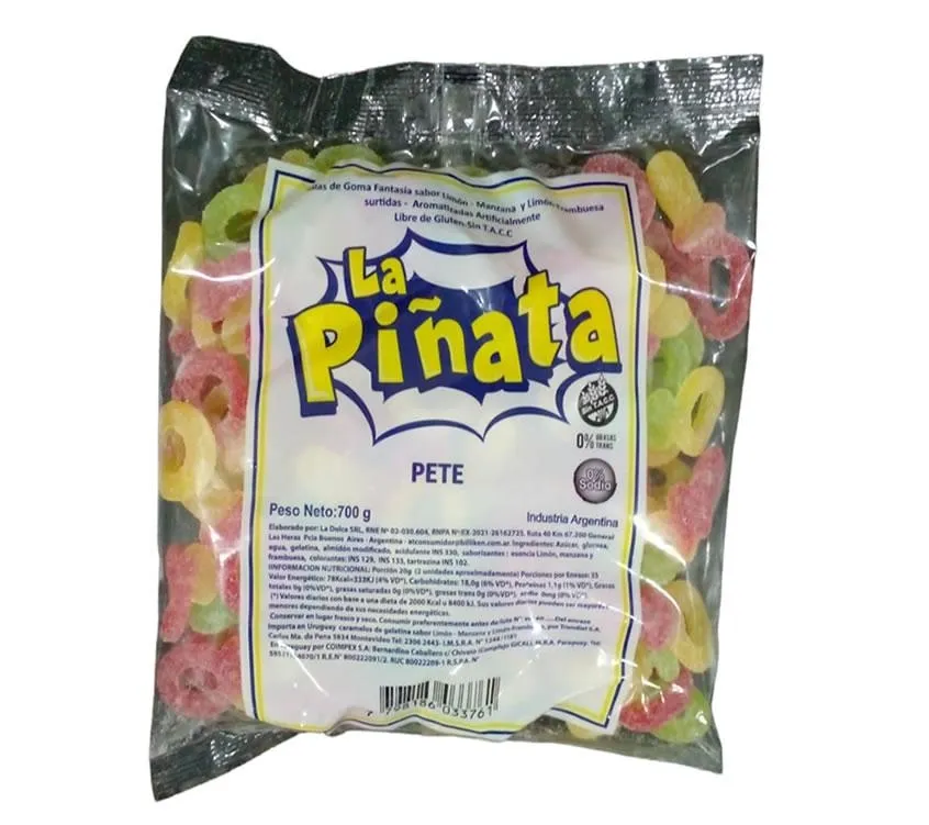 GOMITAS PI&Ntilde;ATA PETE 700GRS