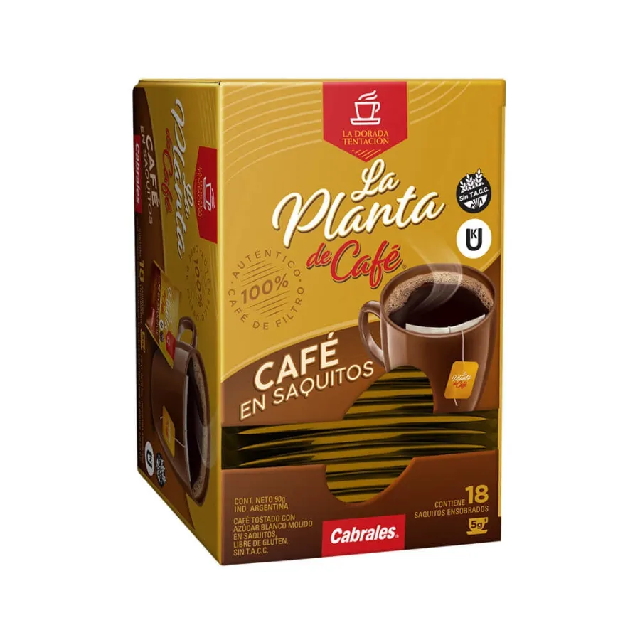 CAFE EN SAQ LA PLANTA DE CAFE 18*18*5GRS