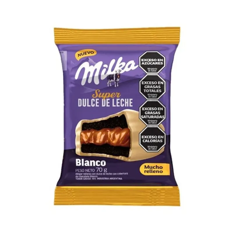 ALFAJOR MILKA SIMPLE EXTRA DDL BLANCO X 70GRS