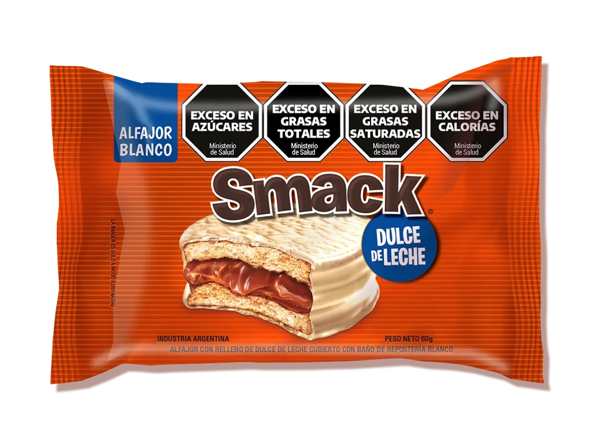 ALFAJOR SMACK BLANCO RELL DDL