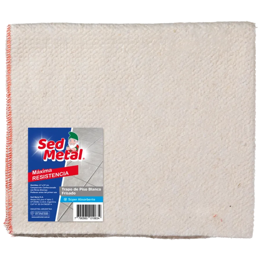 TRAPO PISO SED METAL BLANCO FRISADO