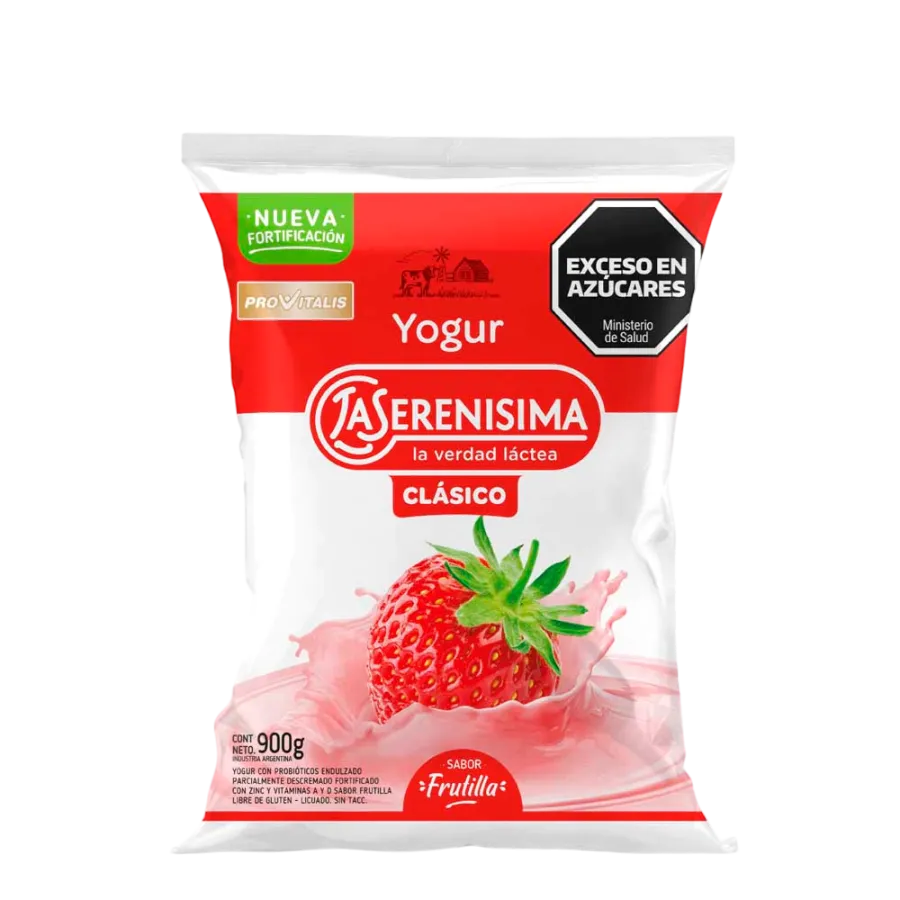 YOGUR LA SERENISIMA SACHET ENT. FRUT.*900GRS