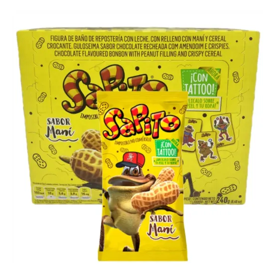 Chocolate Chocolatin Sapito Con Mani X24u