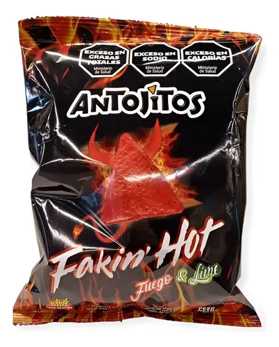 NACHOS ANTOJITOS FAKIN HOT ROJO FUEGO Y LIMA 16