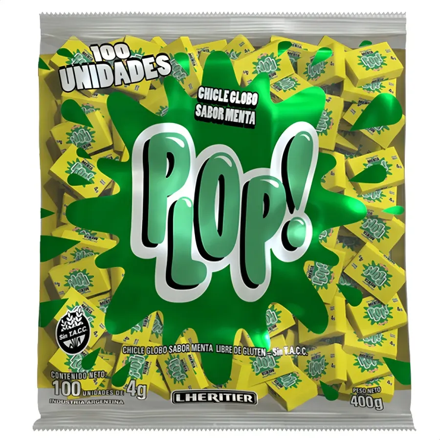 CHICLE PLOP MENTA 12*400GGRS