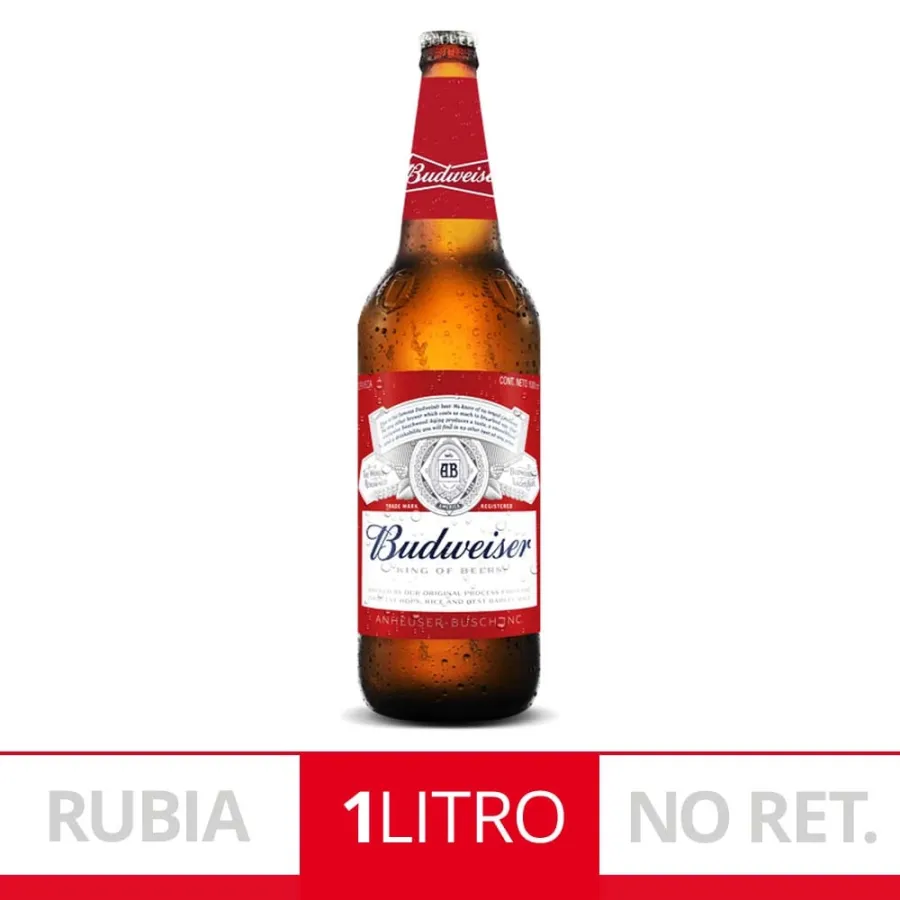 CERVEZA BUDWEISER X 1 LTS