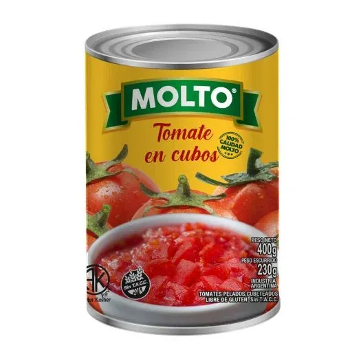 TOMATE CUBETEADO MOLTO 24*400GR