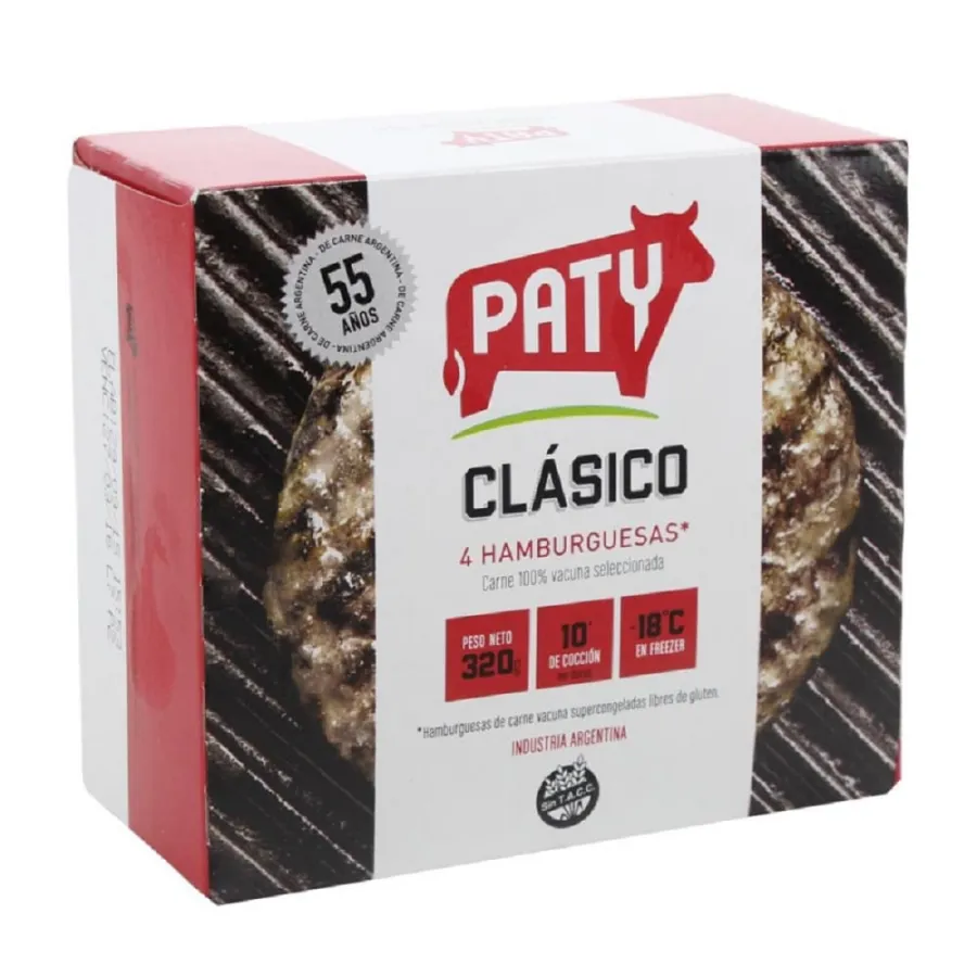 HAMBURGUESA PATY CLASICO *4